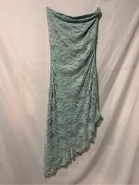 NWT See You Monday Strapless Lace Asymmetrical Dress Size Large